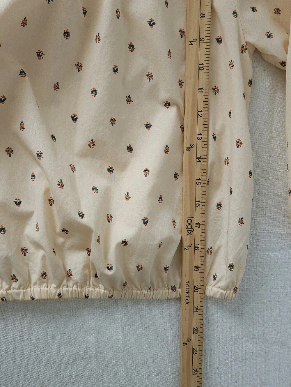 Madewell Gathered Puff Sleeve Crop Top Ditsy Floral XS Cottagecore